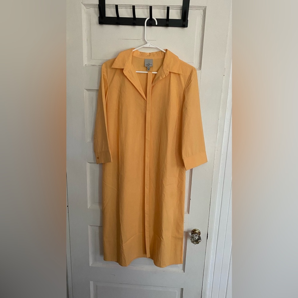 Anne Klein Orange Button-Up Dress, size 10